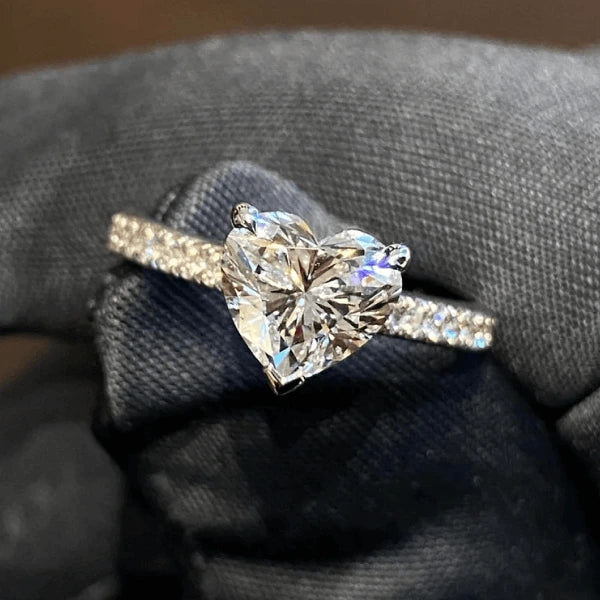 Romantic and Unique with the Charm of Heart-Shaped Rings