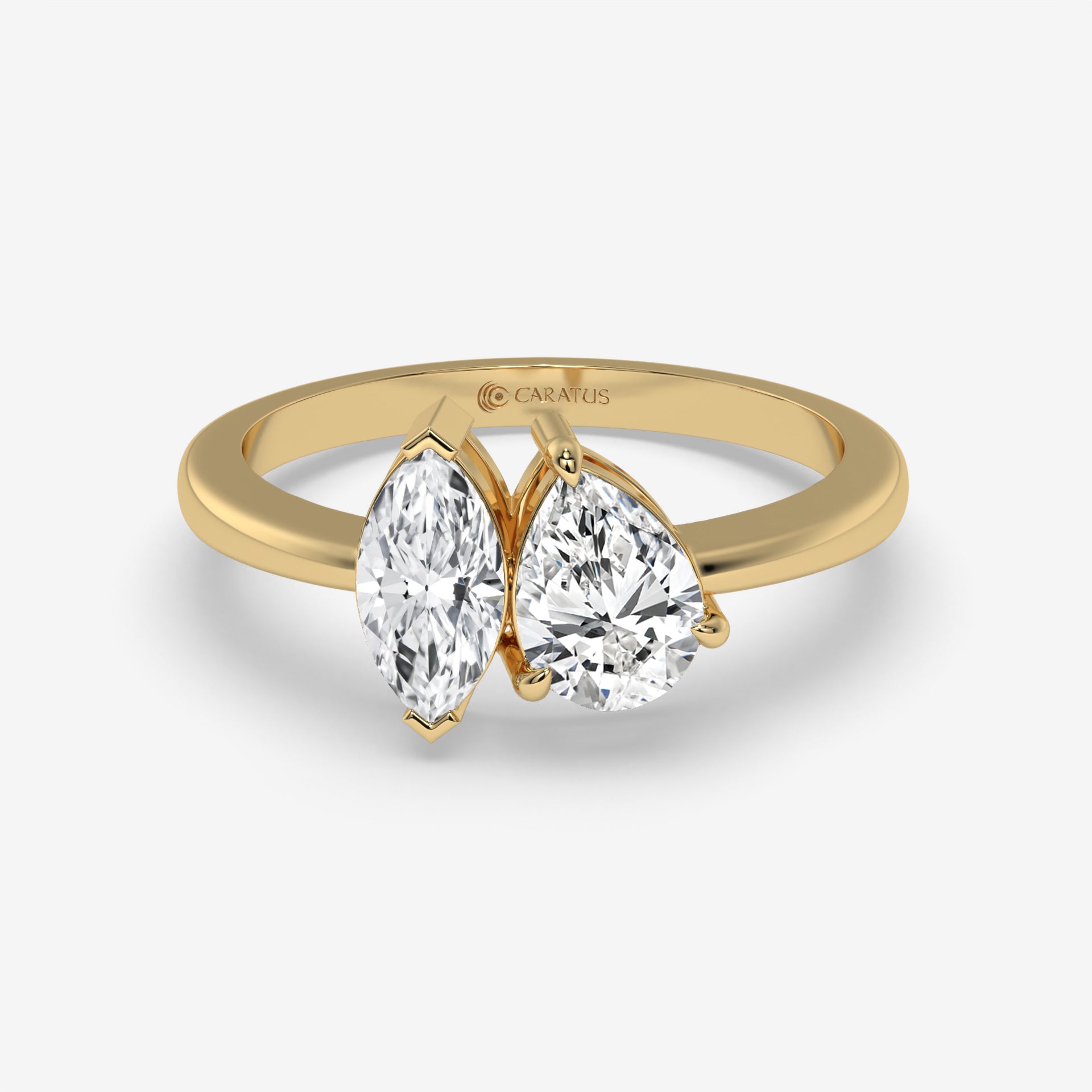 Toi et Moi Diamond Ring in 14K White Gold