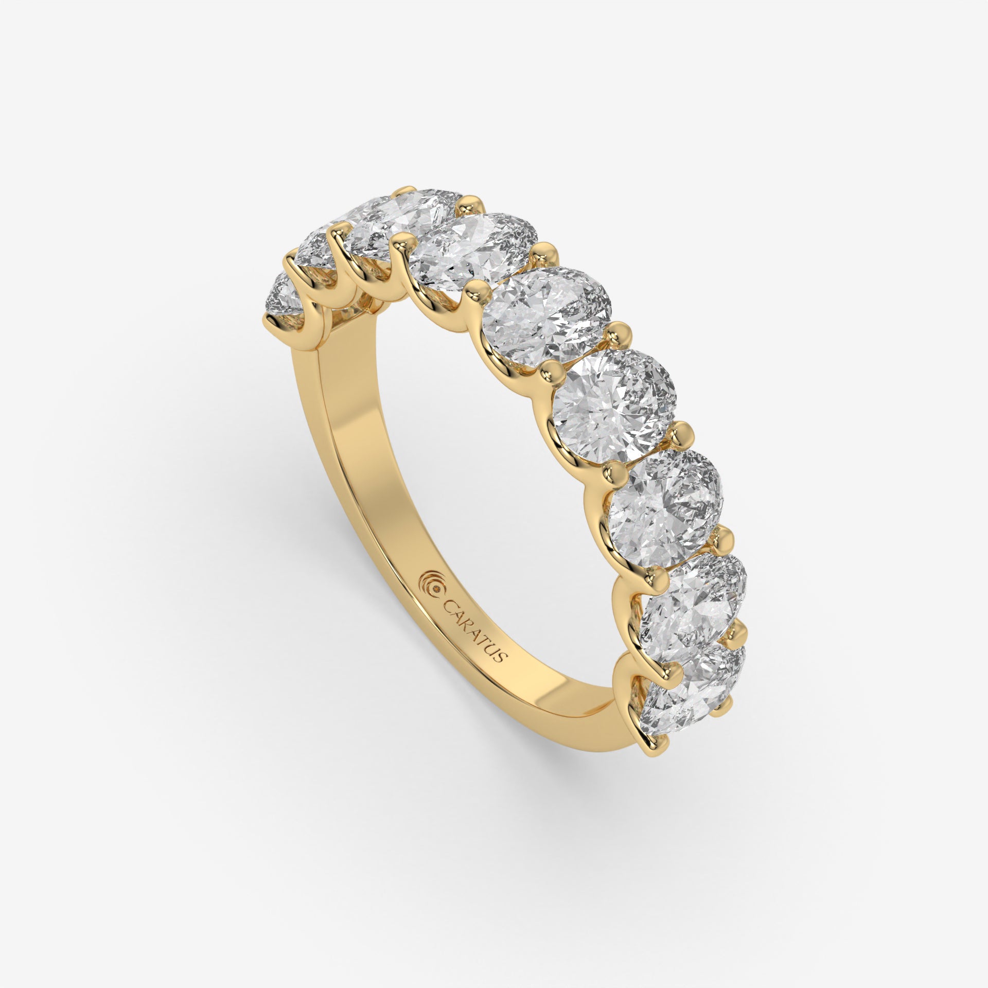 3.15 CT Oval Diamond Engagement Ring in Yellow Gold – Prong Setting