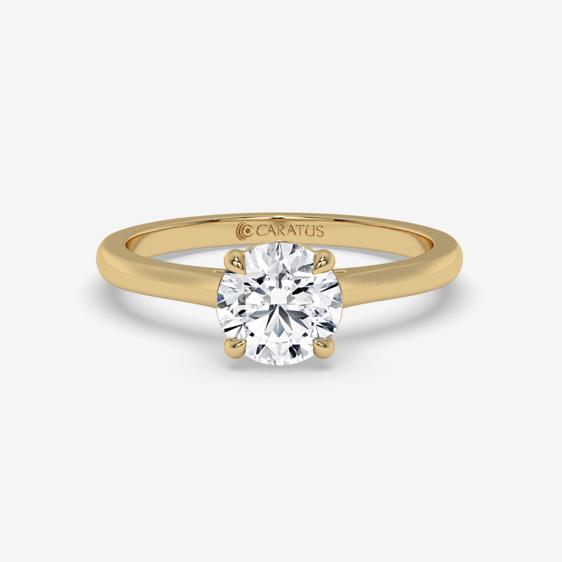 1.00 CT Cathedral-Style Round Diamond Engagement Ring in Rose Gold