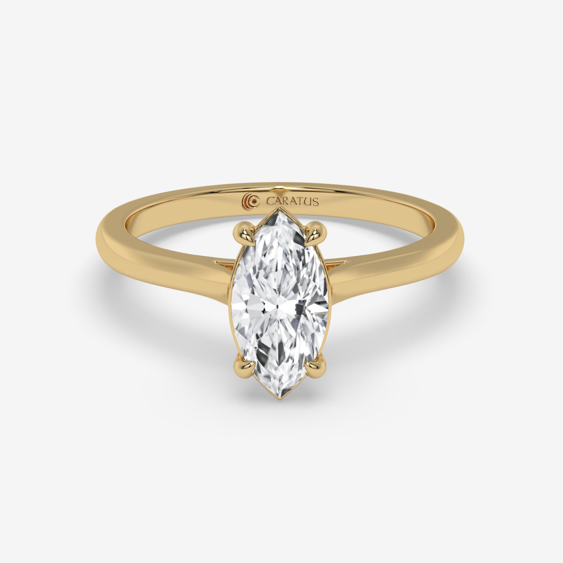 1.00 CT Yellow Gold Marquise Diamond Ring