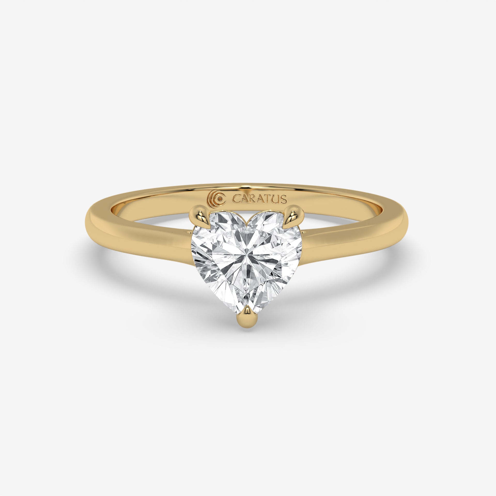Heart-Shaped 1.00 CT Diamond Rose Gold Ring