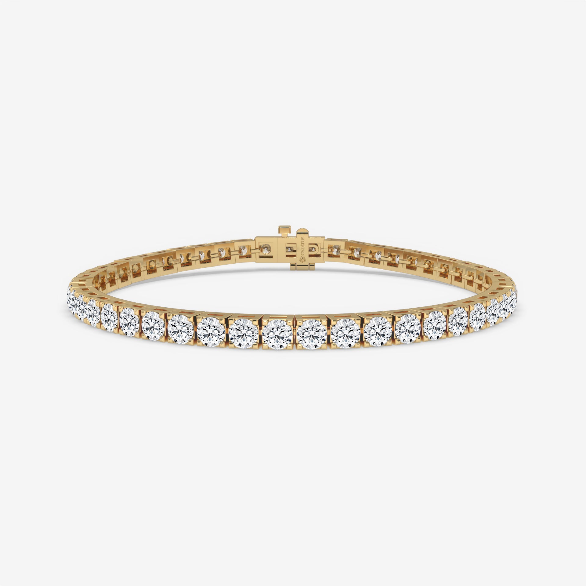 7.82 Carat Round Diamond Rose Gold Tennis Bracelet in 14K Gold