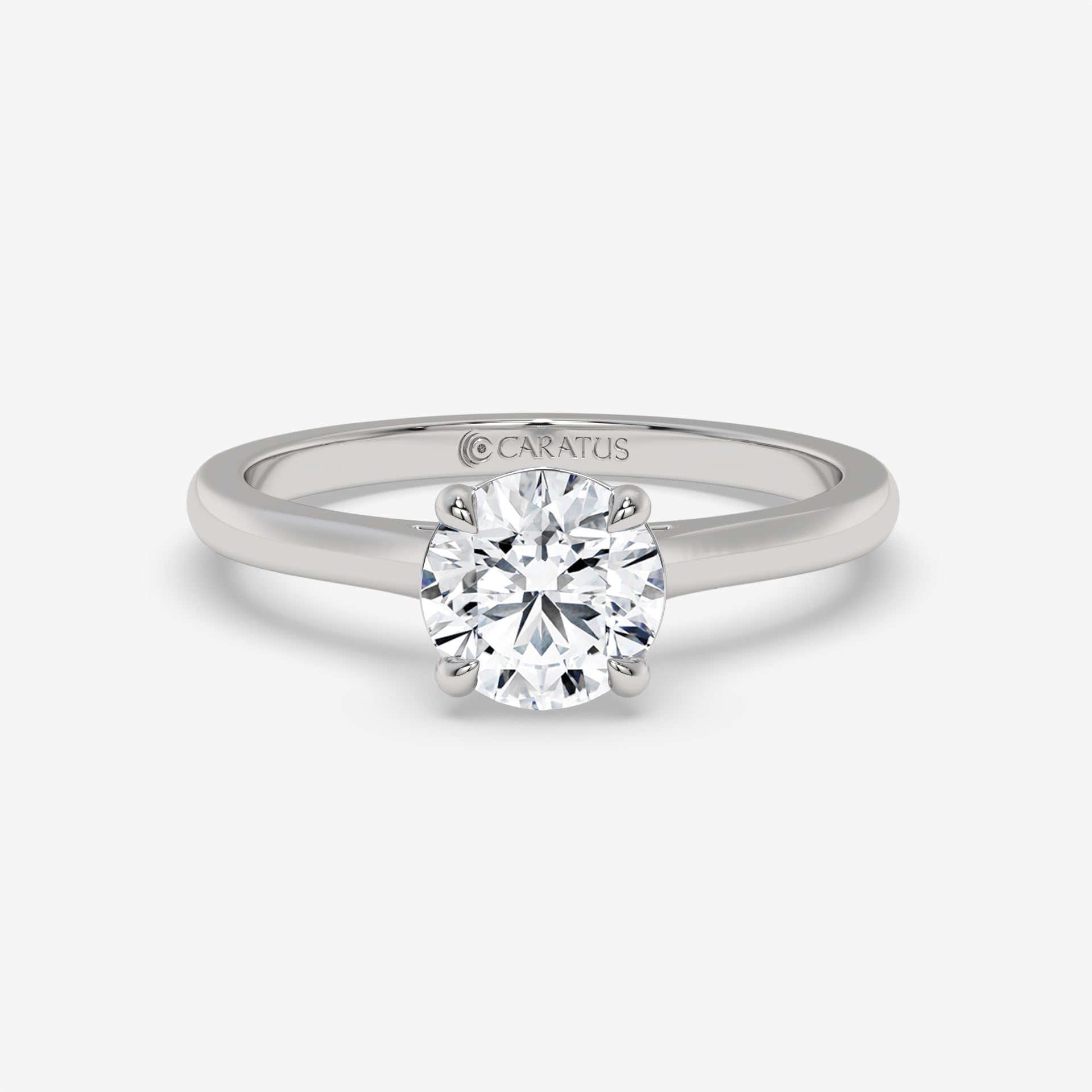 1.00 CT Cathedral-Style Round Diamond Engagement Ring in Rose Gold