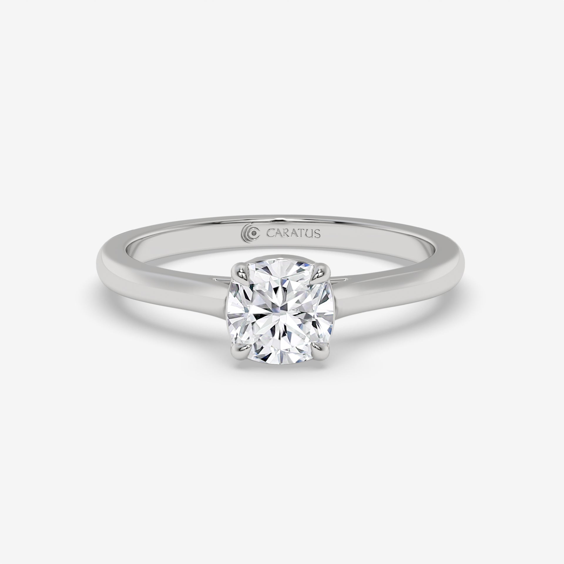 Cathedral-Style Cushion Diamond Rose Gold Engagement Ring