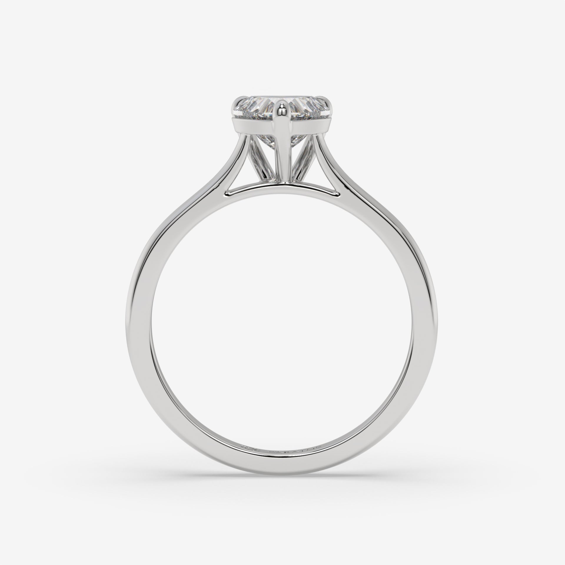 Heart-Shaped 1.00 CT Diamond White Gold Ring