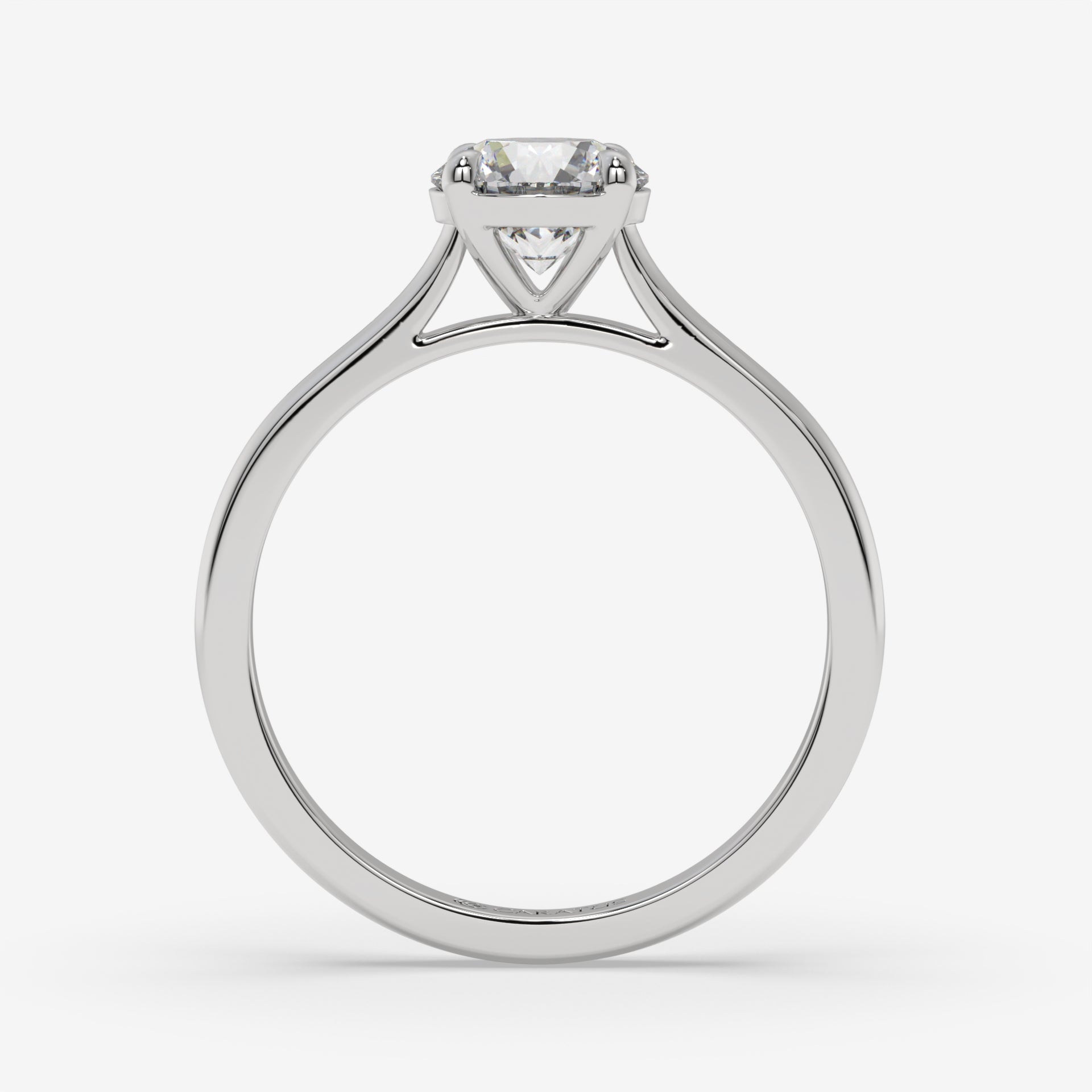 1.00 CT Cathedral-Style Round Diamond Engagement Ring in White Gold