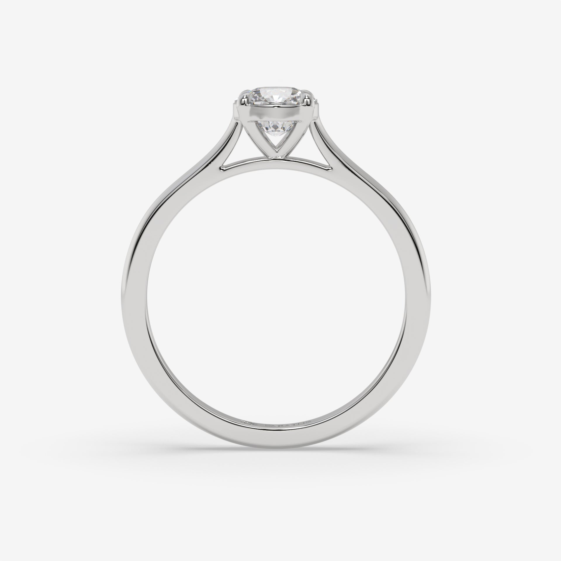 Cathedral-Style Cushion Diamond White Gold Engagement Ring