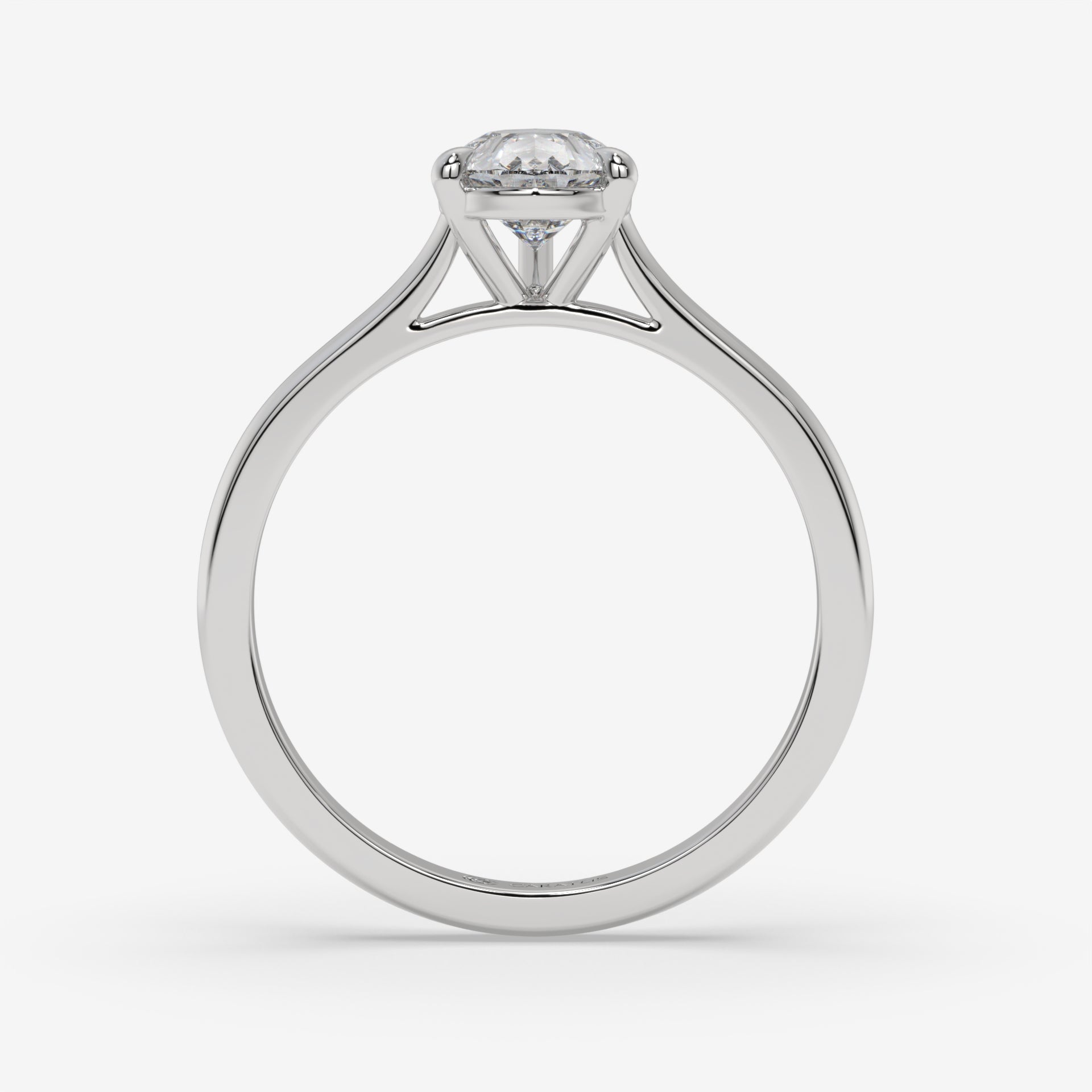 1.00 CT Pear-Shaped Diamond White Gold Ring