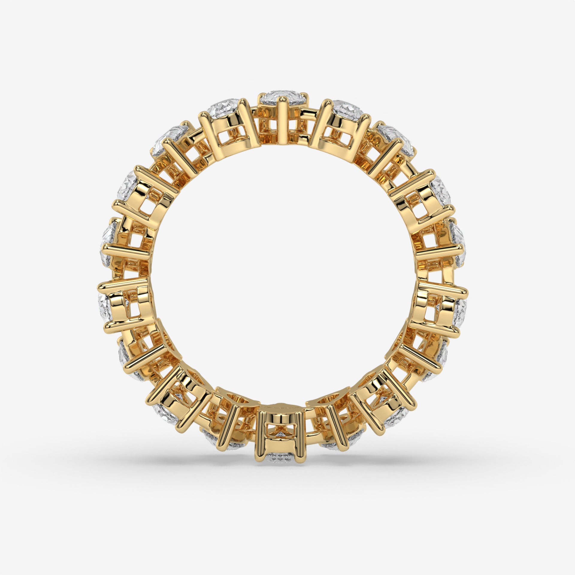 4.50 CT Yellow Gold Pear-Cut Diamond Eternity Engagement Ring