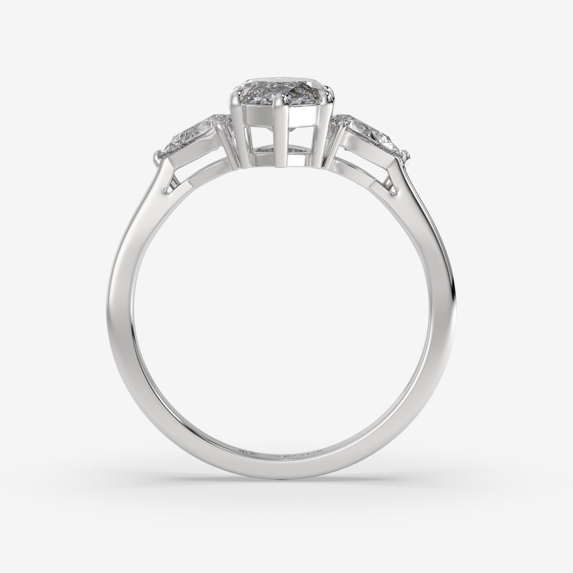 1.50 CT Marquise and Pear-Shaped Diamond White Gold Ring