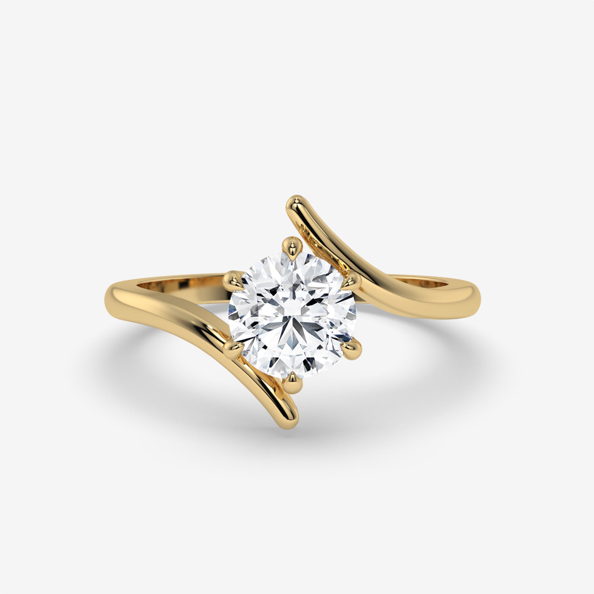 1.00 CT Brilliant Cut Diamond Ring in Rose Gold