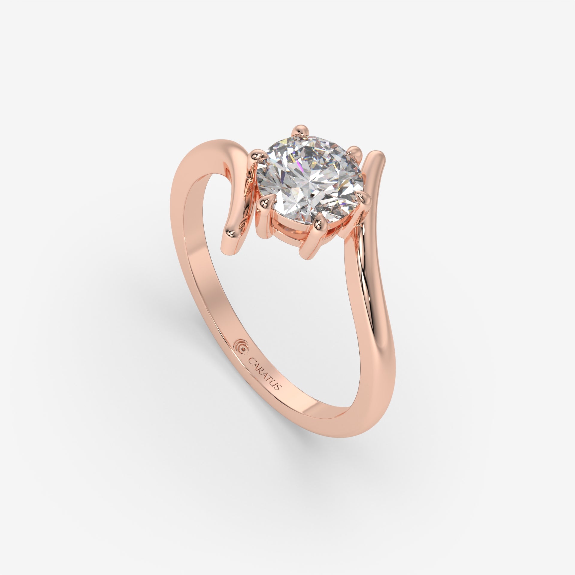 1.00 CT Brilliant Cut Diamond Ring in Rose Gold