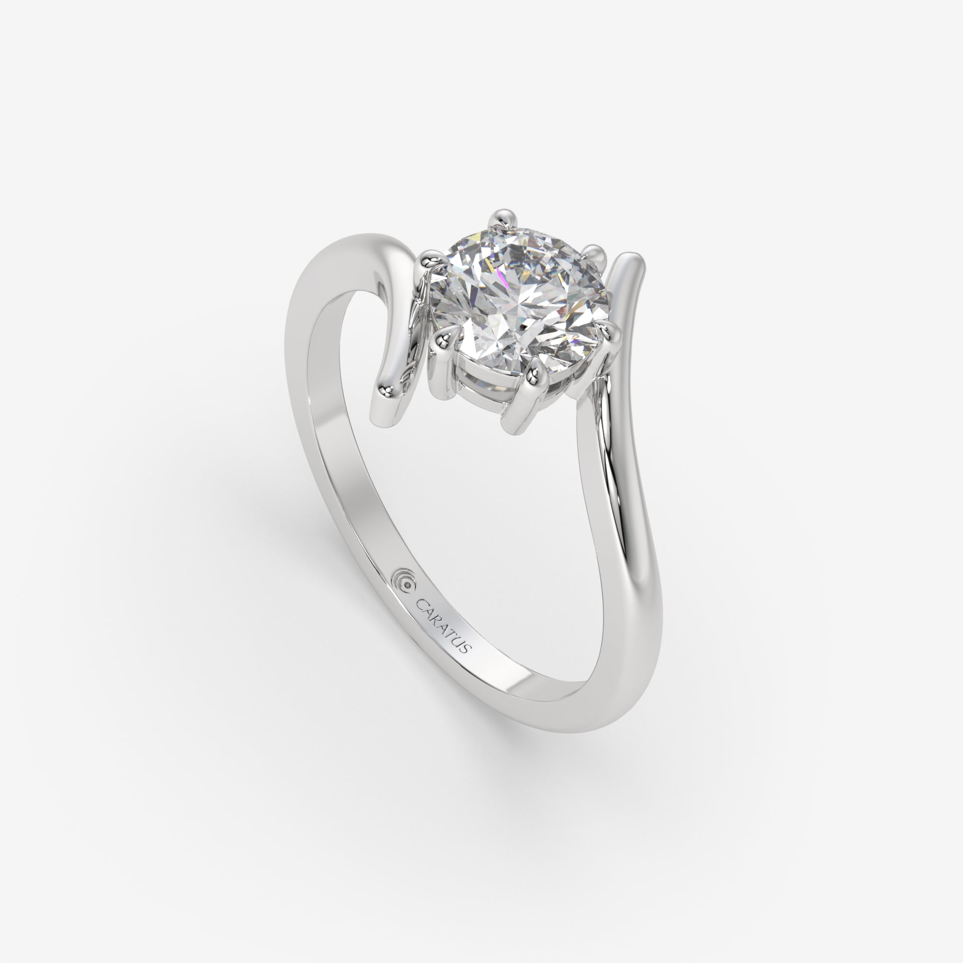 1.00 CT Brilliant Cut Diamond Ring in White Gold