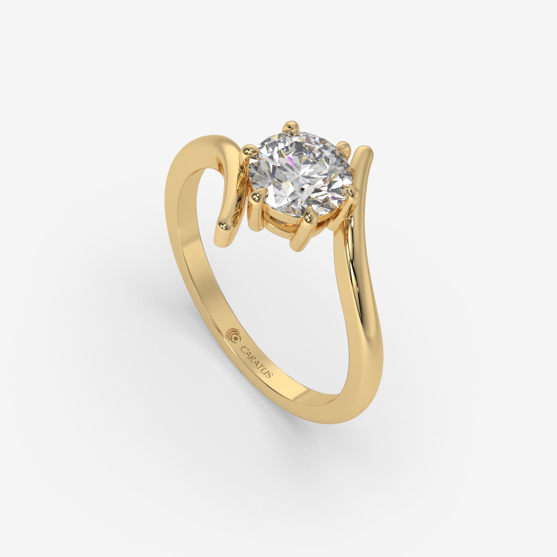 1.00 CT Brilliant Cut Diamond Ring in Yellow Gold