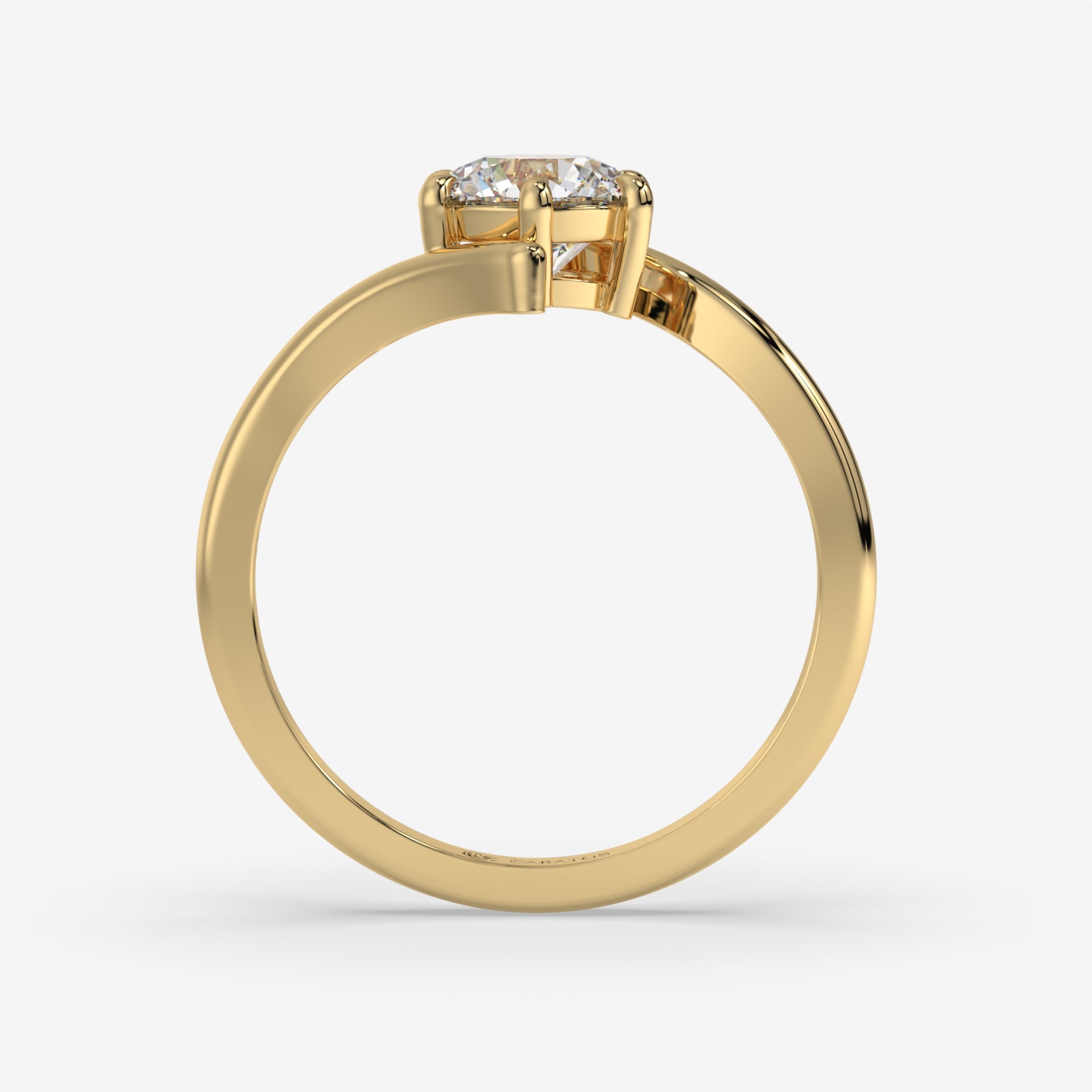 1.00 CT Brilliant Cut Diamond Ring in Yellow Gold