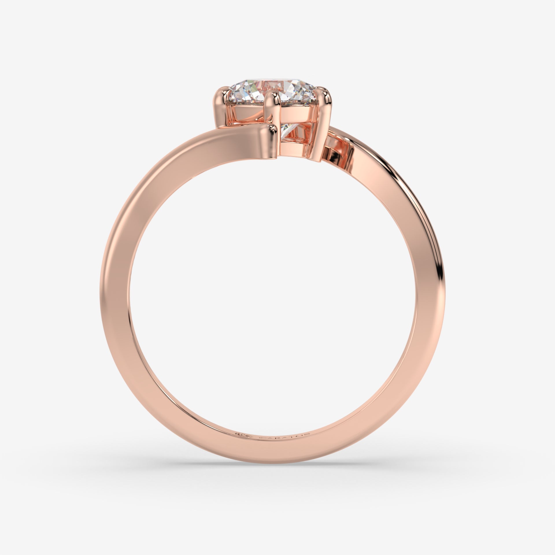 1.00 CT Brilliant Cut Diamond Ring in Rose Gold