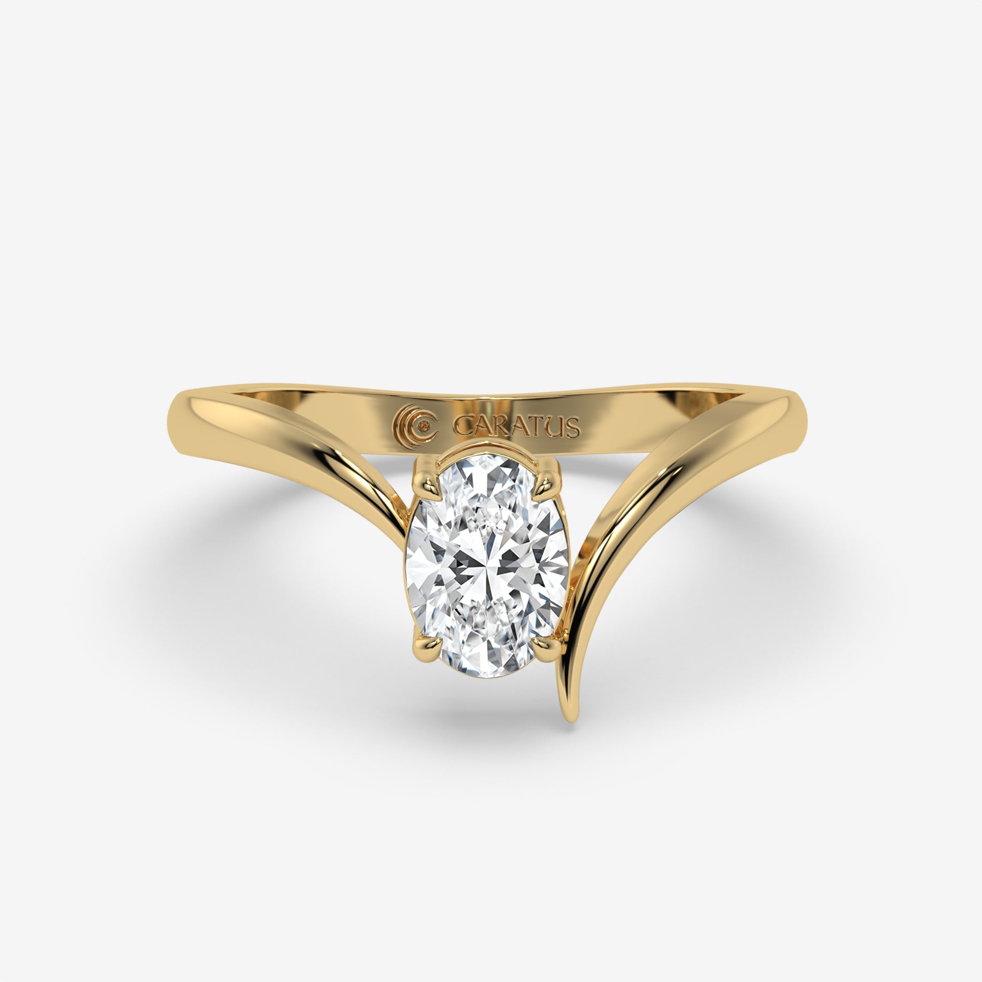0.75 CT Oval Diamond Ring in Rose Gold