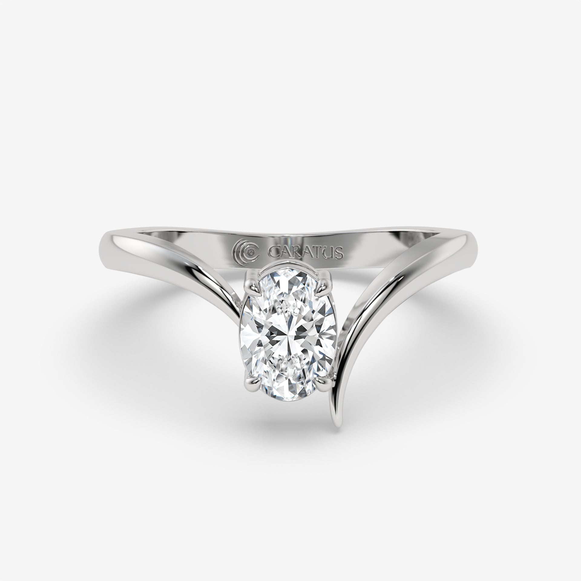0.75 CT Oval Diamond Ring in Rose Gold