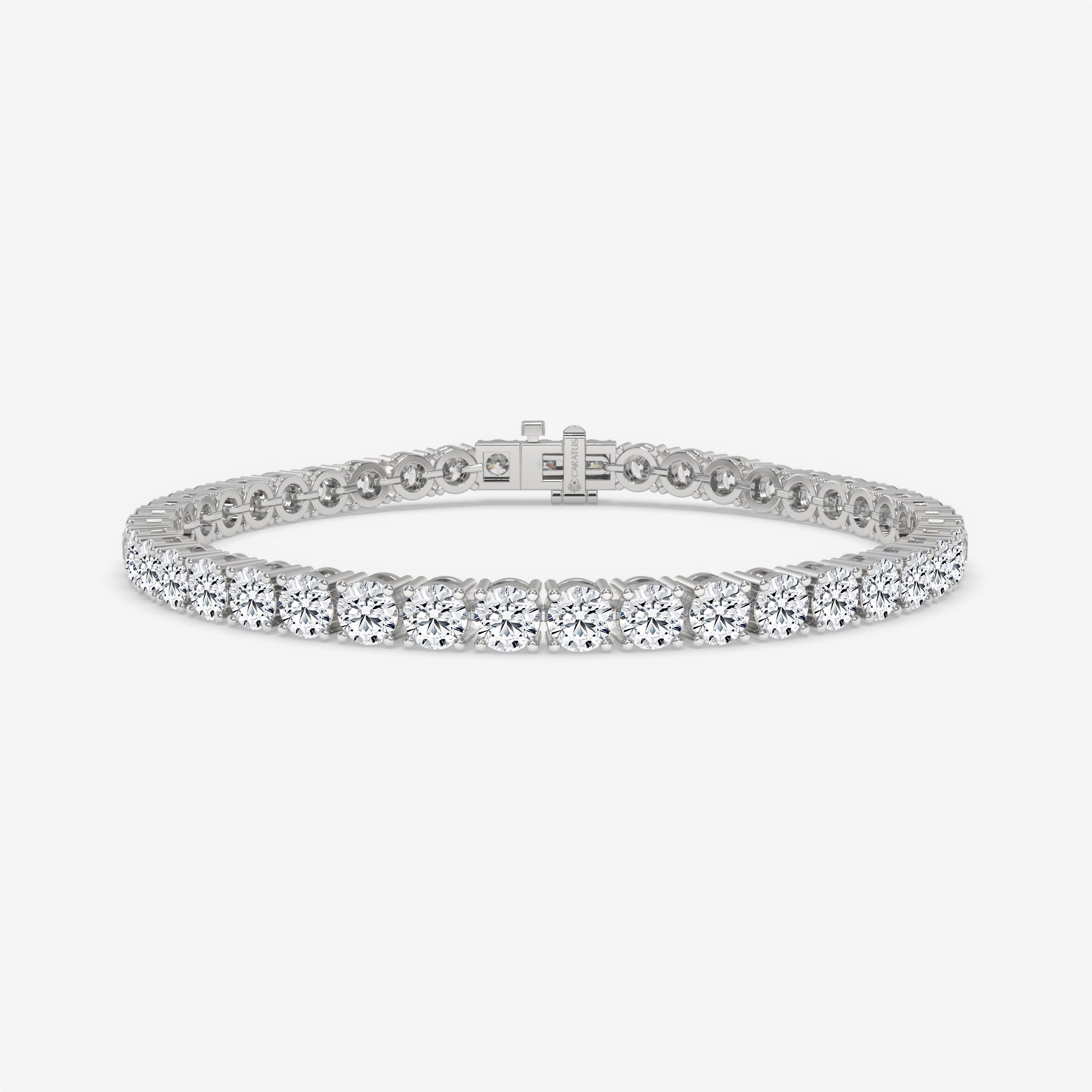 10.25 CT Rose Gold Round Diamond Tennis Bracelet in 14K Gold