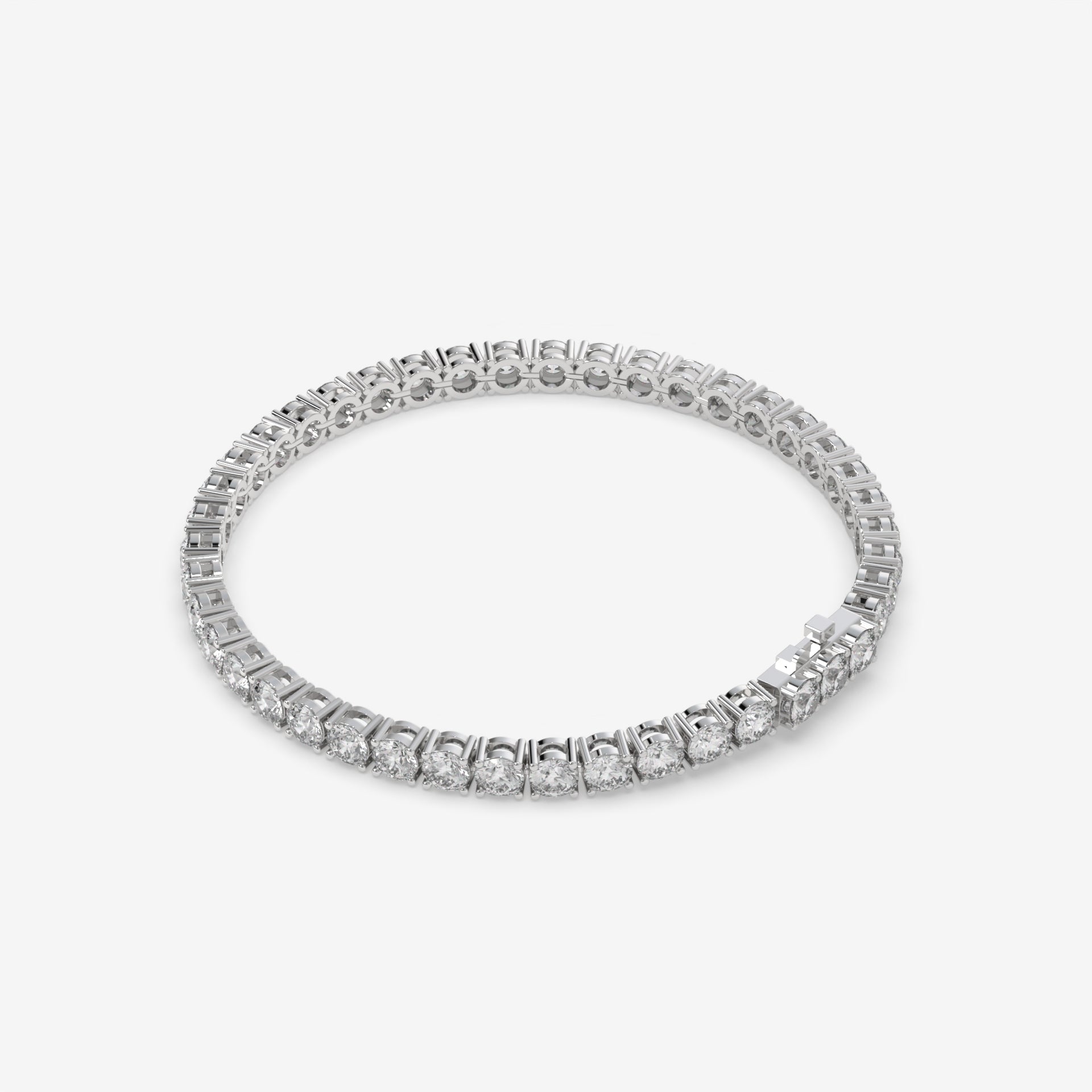 10.25 CT White Gold Round Diamond Tennis Bracelet in 14K Gold