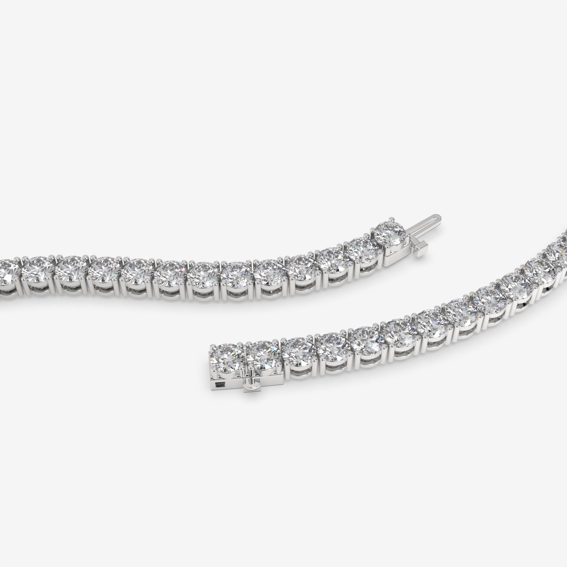 10.25 CT White Gold Round Diamond Tennis Bracelet in 14K Gold