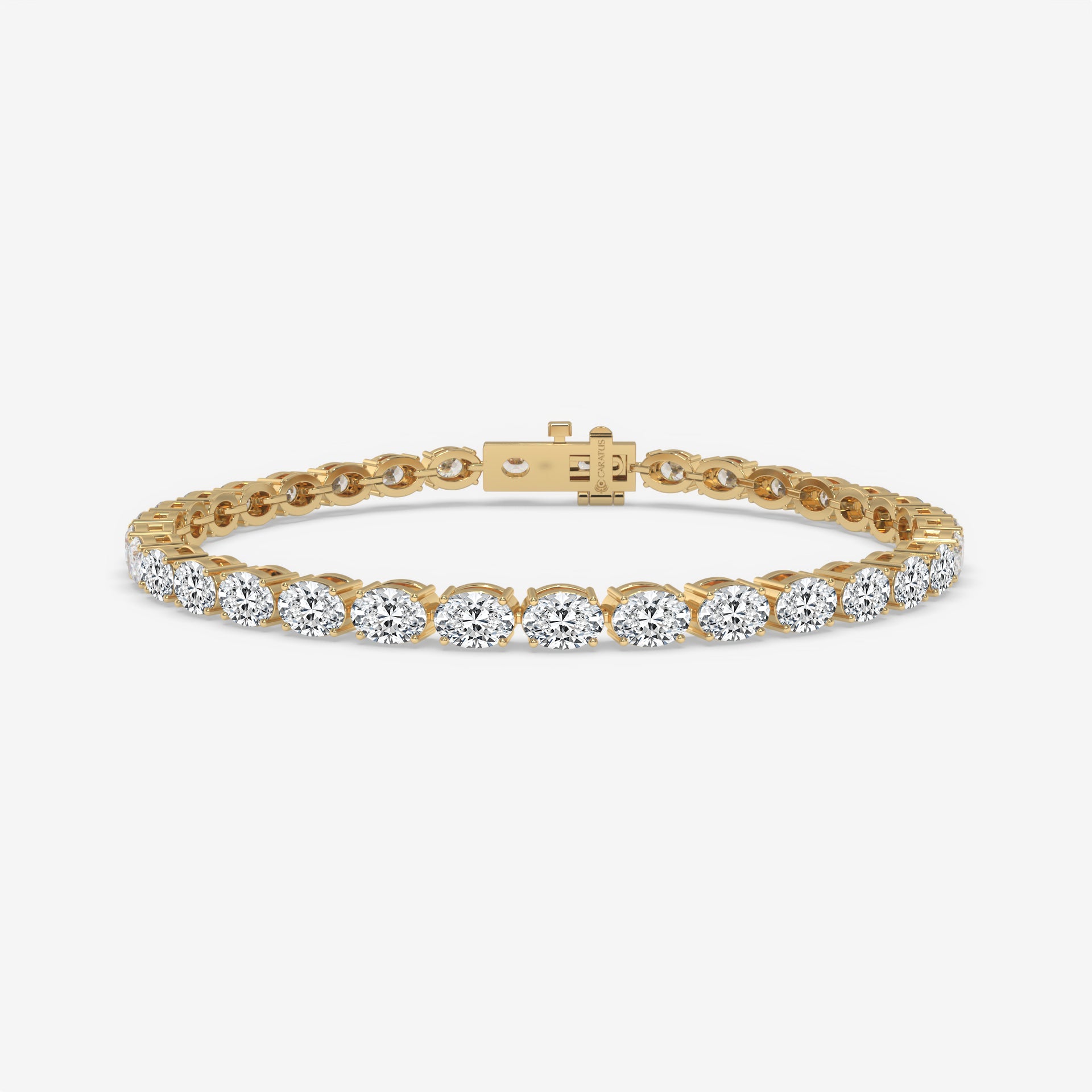 7.75 CT Oval Diamond Tennis Bracelet in Rose Gold