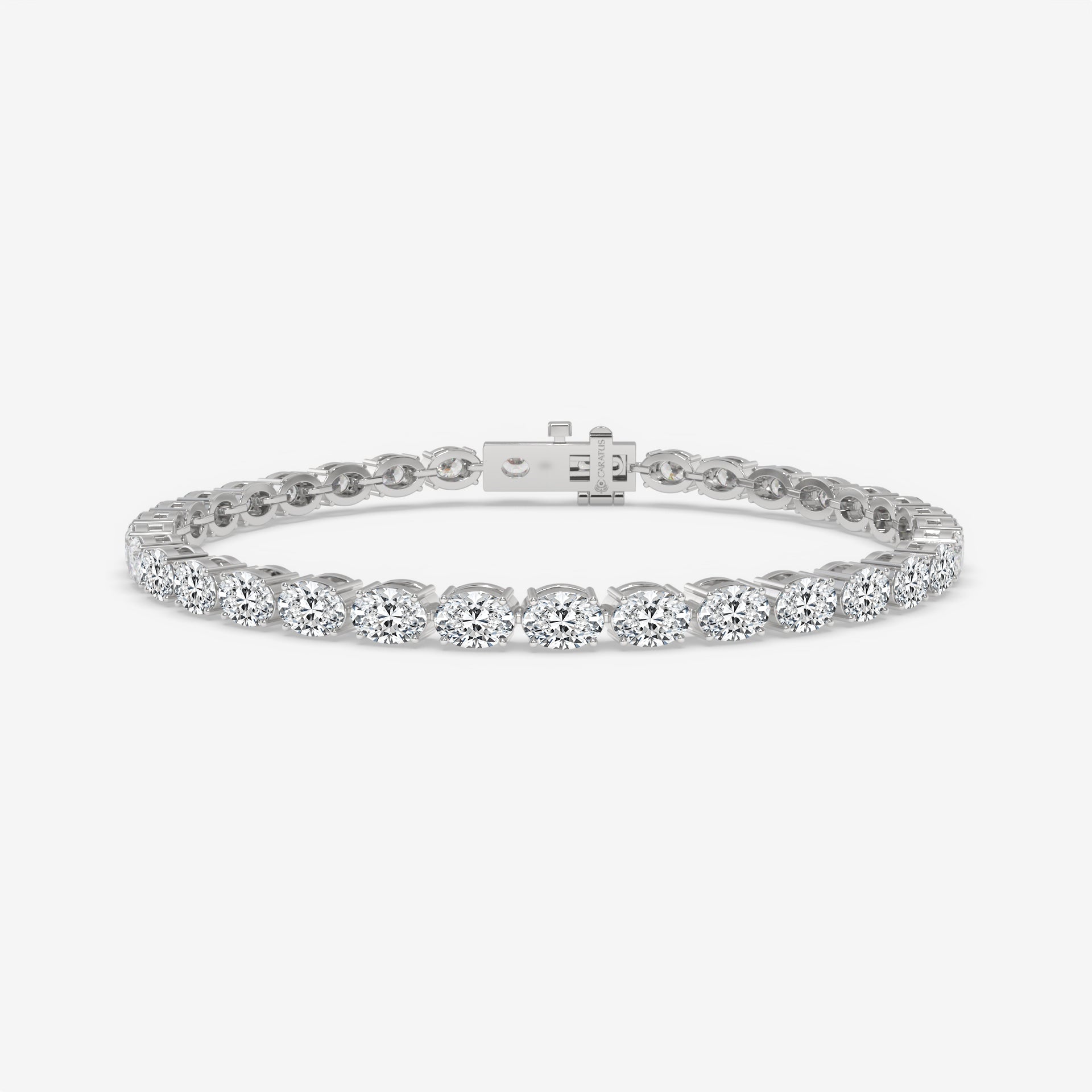 7.75 CT Oval Diamond Tennis Bracelet in Rose Gold