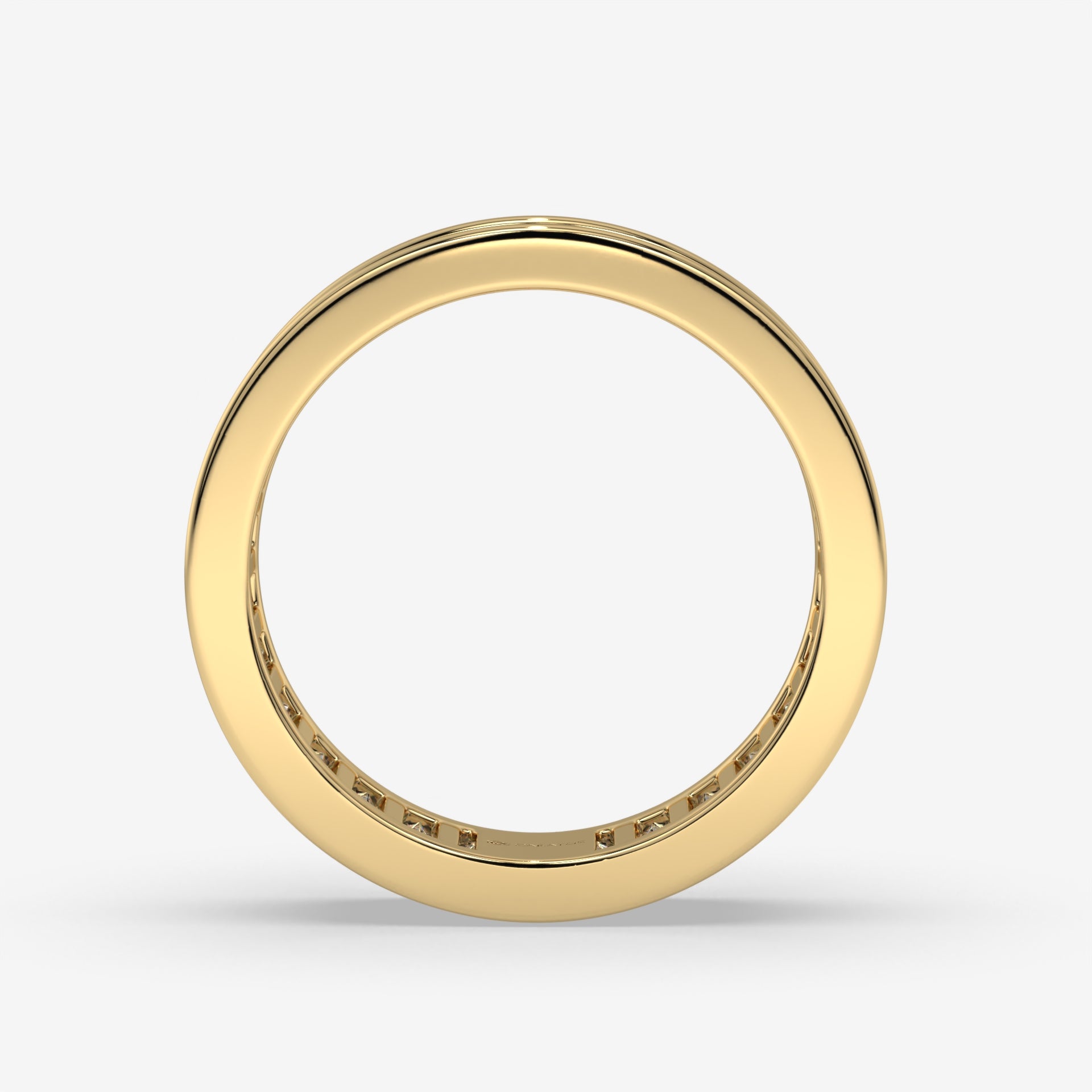 Baguette-Cut 4.20 CT Yellow Gold Diamond Eternity Engagement Ring