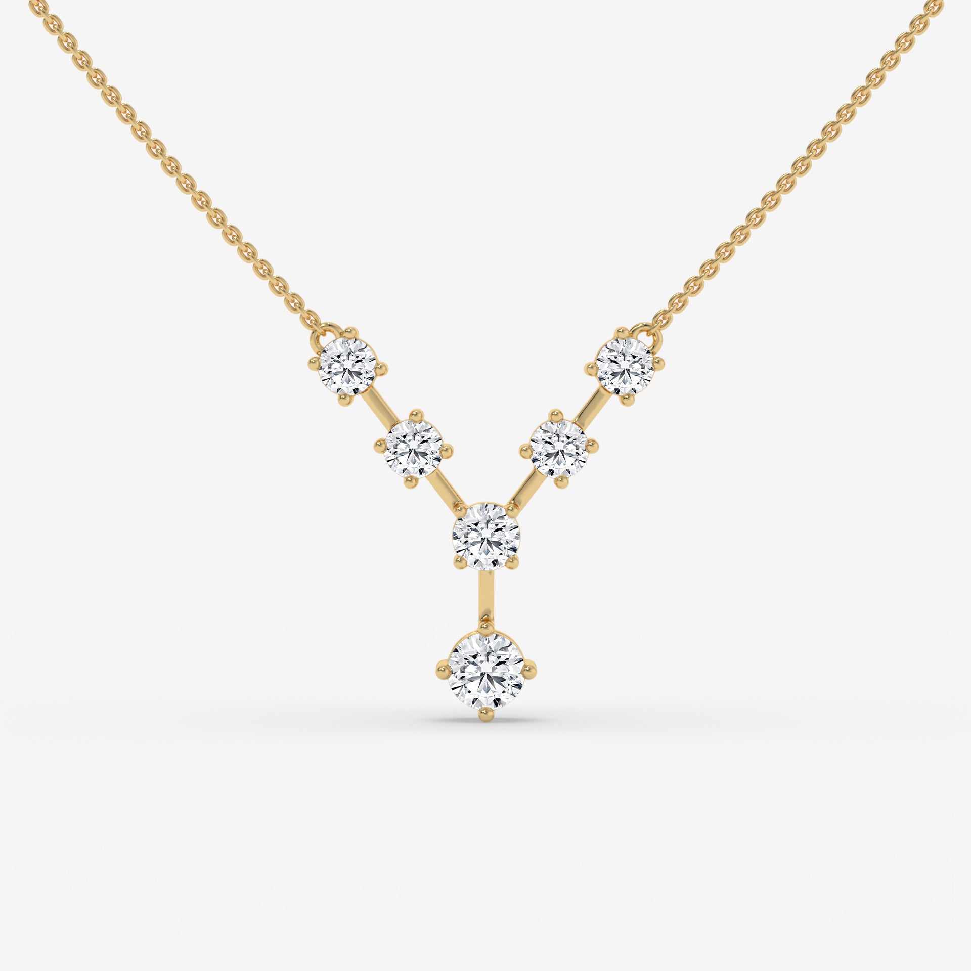 Constellation-Inspired Diamond White Gold Necklace