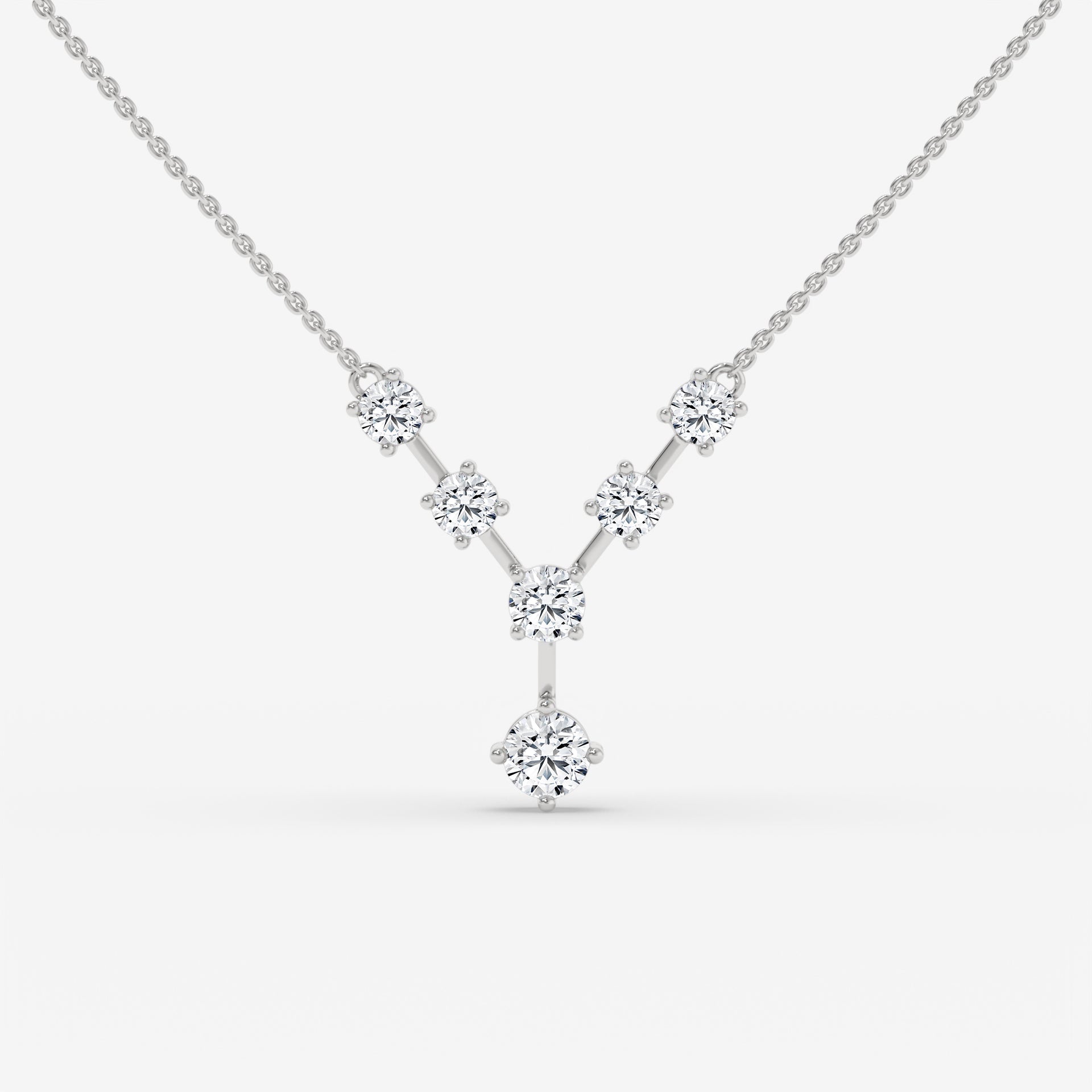 Constellation-Inspired Diamond Rose Gold Necklace