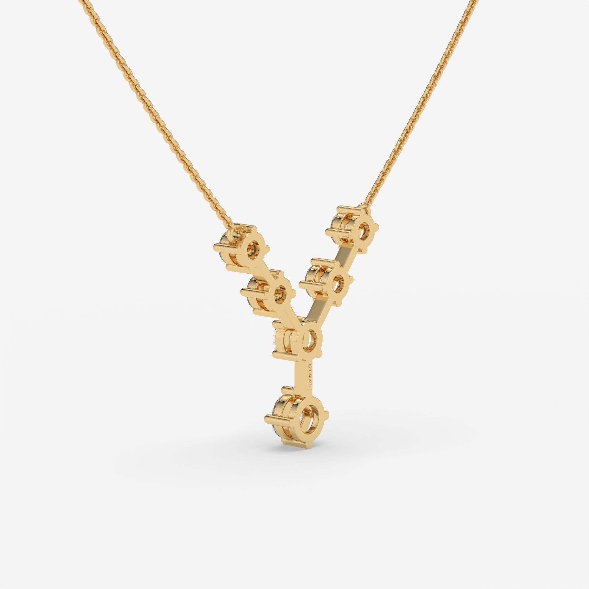 Constellation-Inspired Diamond Yellow Gold Necklace