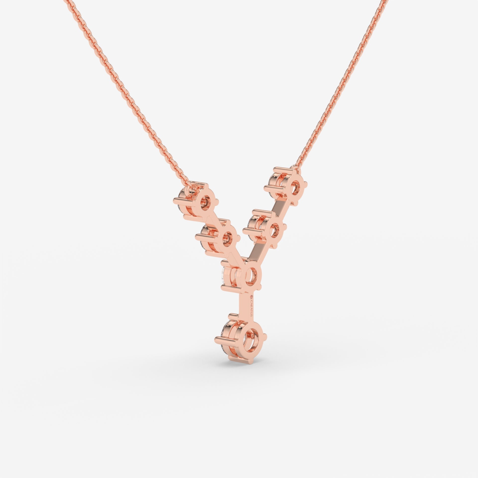 Constellation-Inspired Diamond Rose Gold Necklace