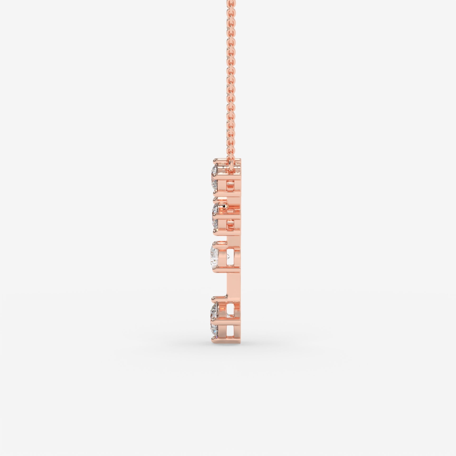 Constellation-Inspired Diamond Rose Gold Necklace