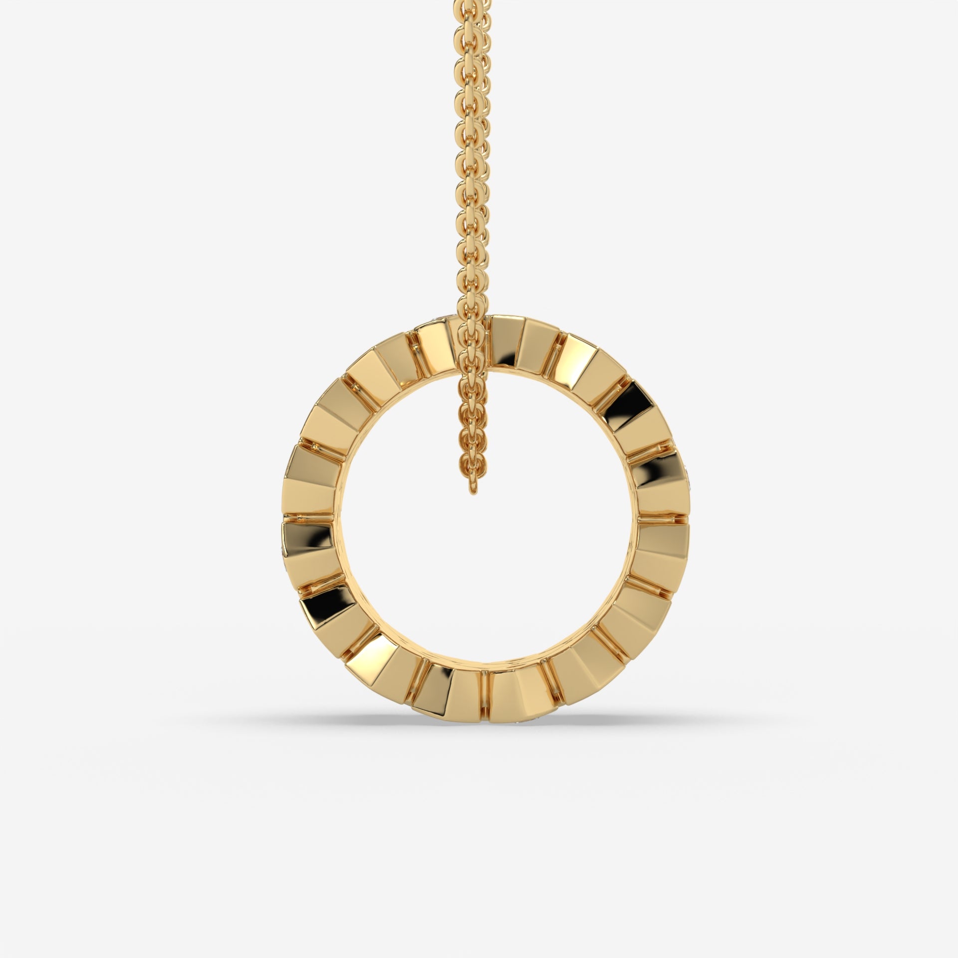 Honeycomb Hexagon Diamond Pendant in 14K Yellow Gold – 0.28 CT