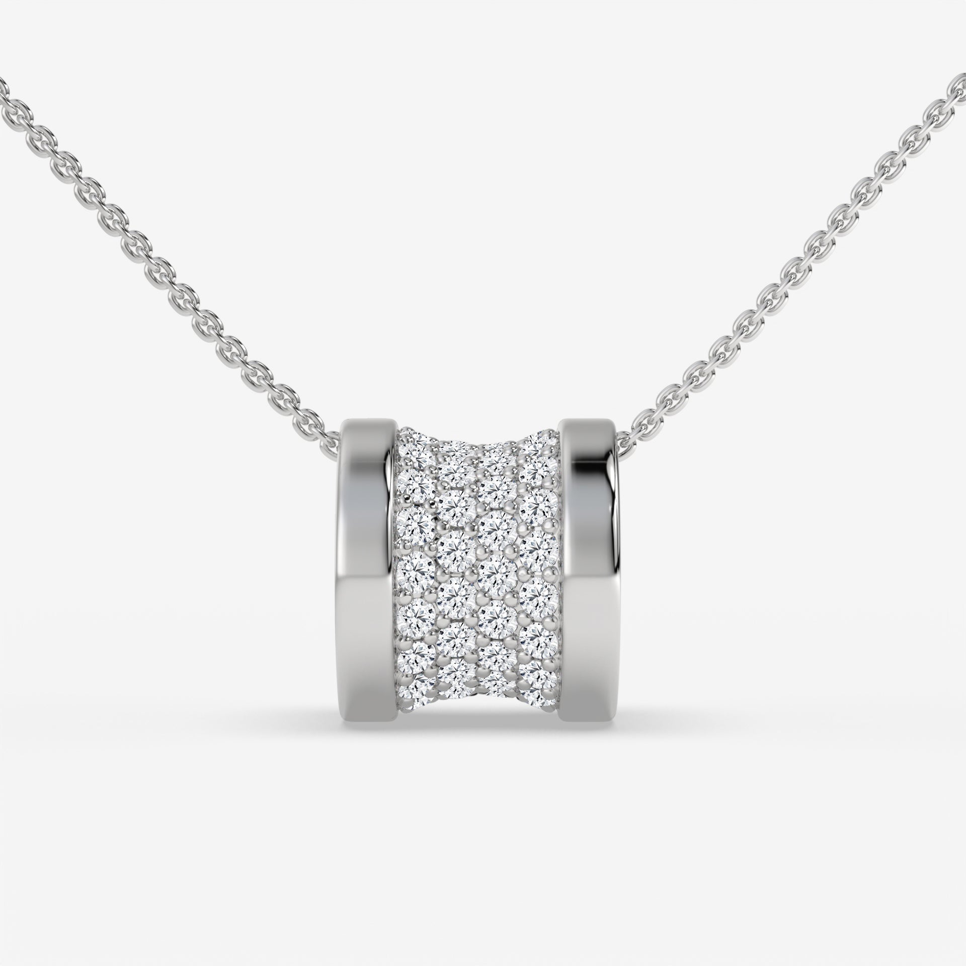 Yellow Gold Roll It Diamond Necklace