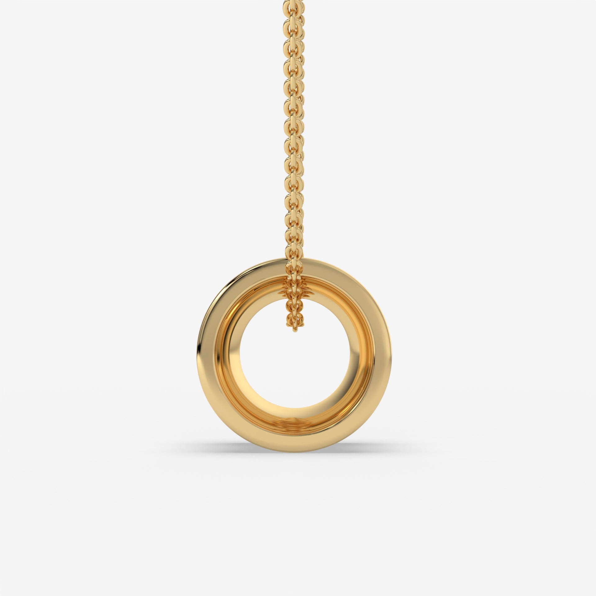 Yellow Gold Roll It Diamond Necklace