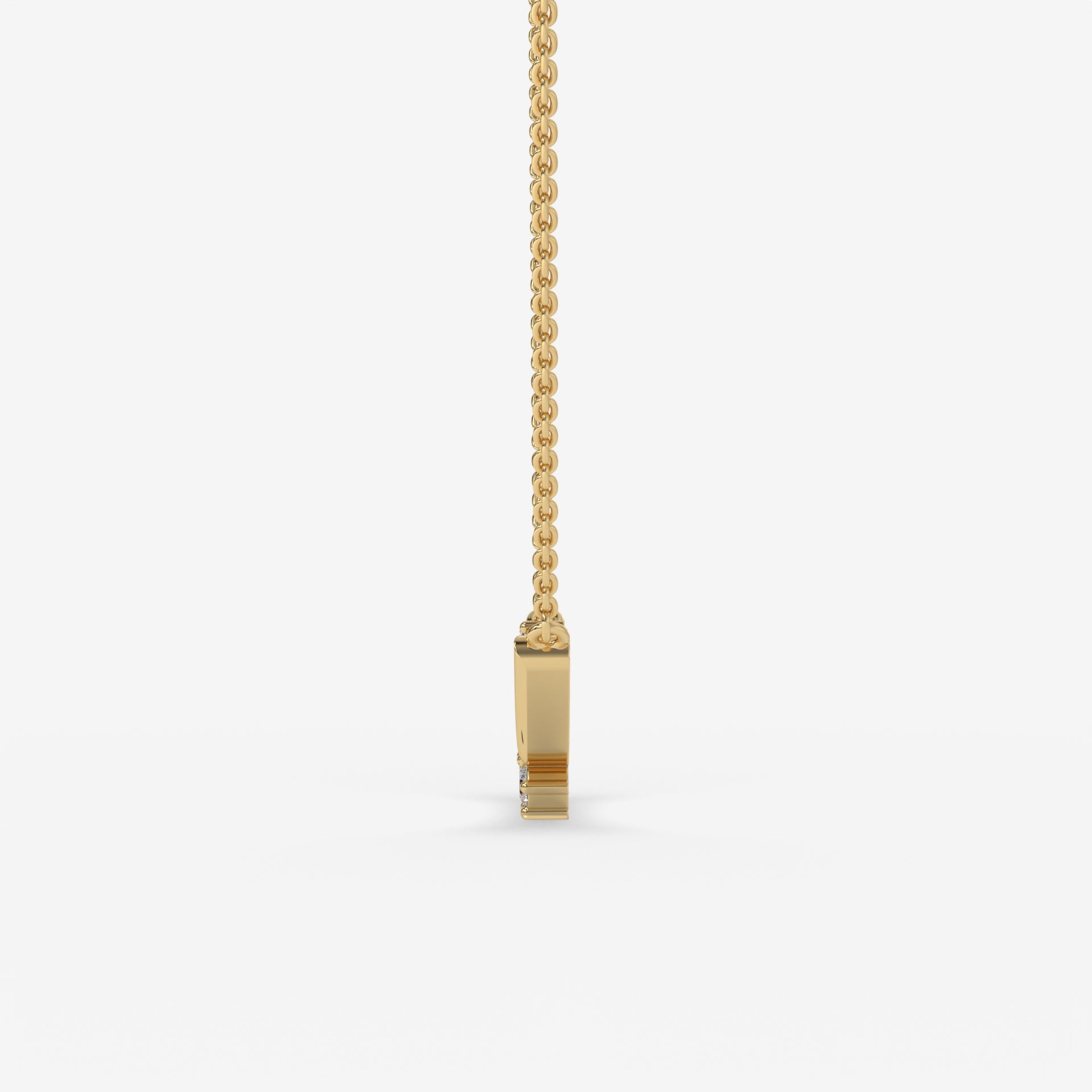 0.20 CT Windswept Diamond Yellow Gold Necklace