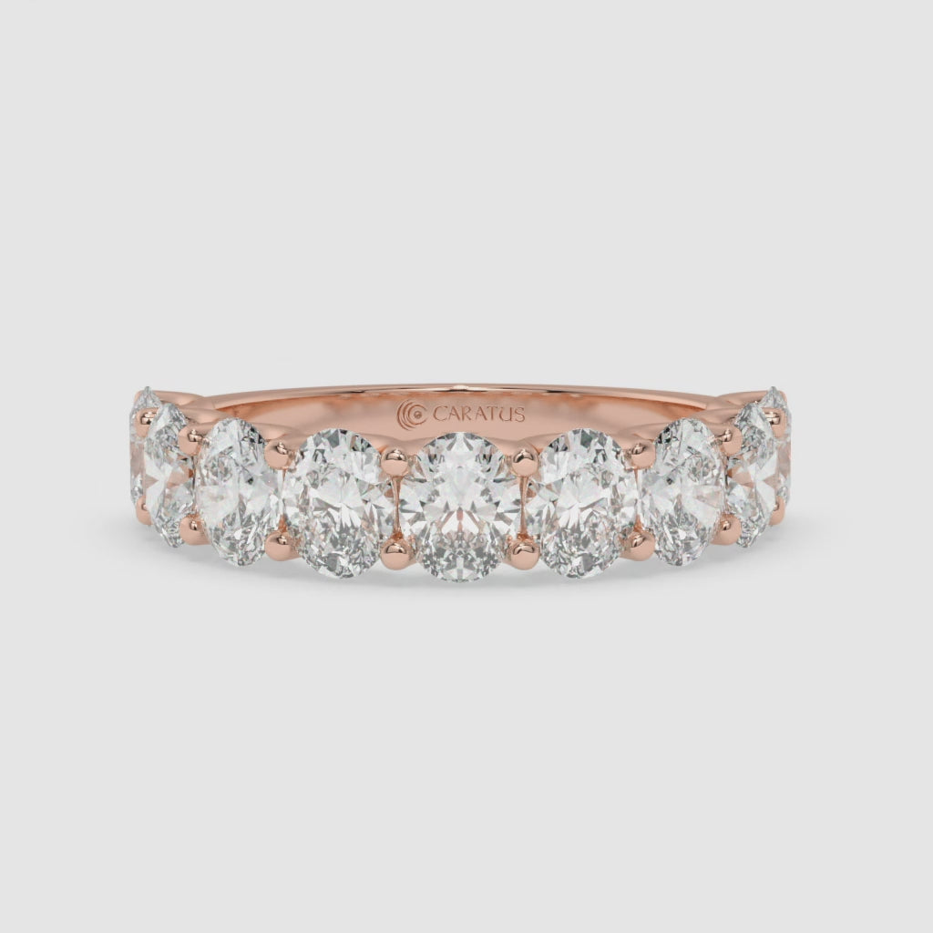 3.15 CT Oval Diamond Engagement Ring in Rose Gold – Prong Setting